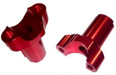 RED HANDLEBAR RISERS - 30MM 