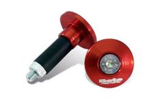 RED ALUMINUM HANDLEBAR ENDS